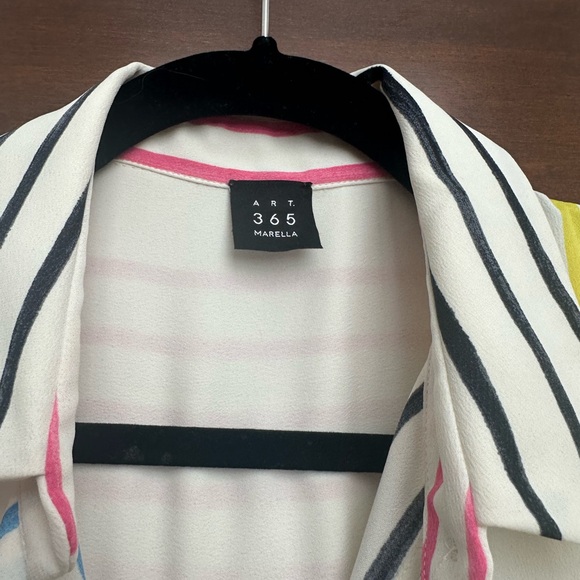 MARELLA Art 365 Striped Blouse - Size Medium - Picture 4 of 7